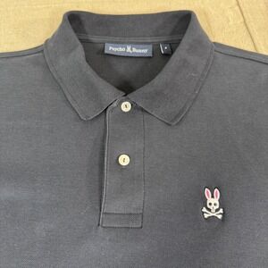 Psycho Bunny Polo Shirt Mens 6 XL Navy Blue Good Embroidered Logo Pique Cotton